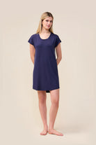 Gingerlilly Ashley Bamboo Sleep Tee - Navy - Front