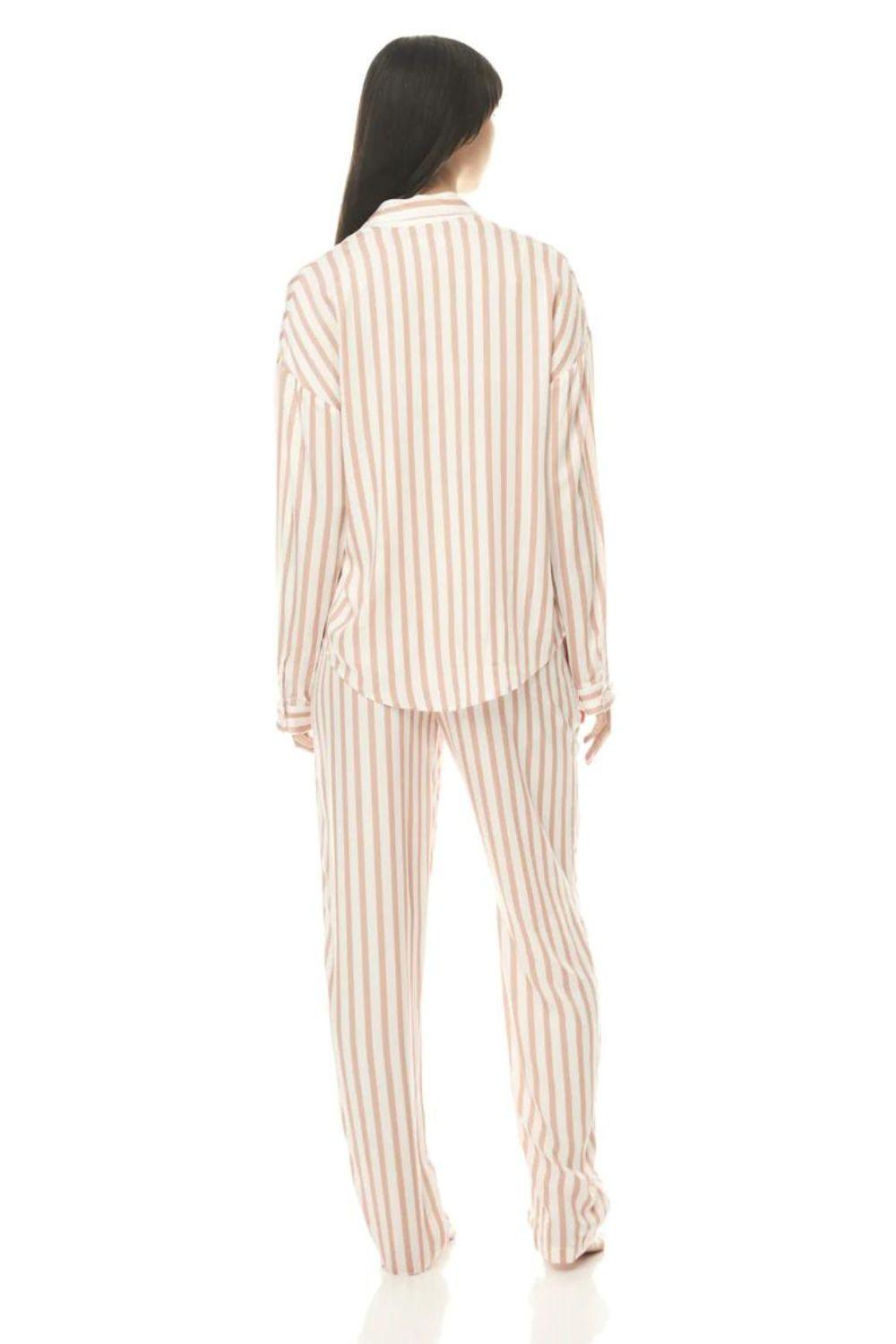 Axelle Tan Stripe Pj Set