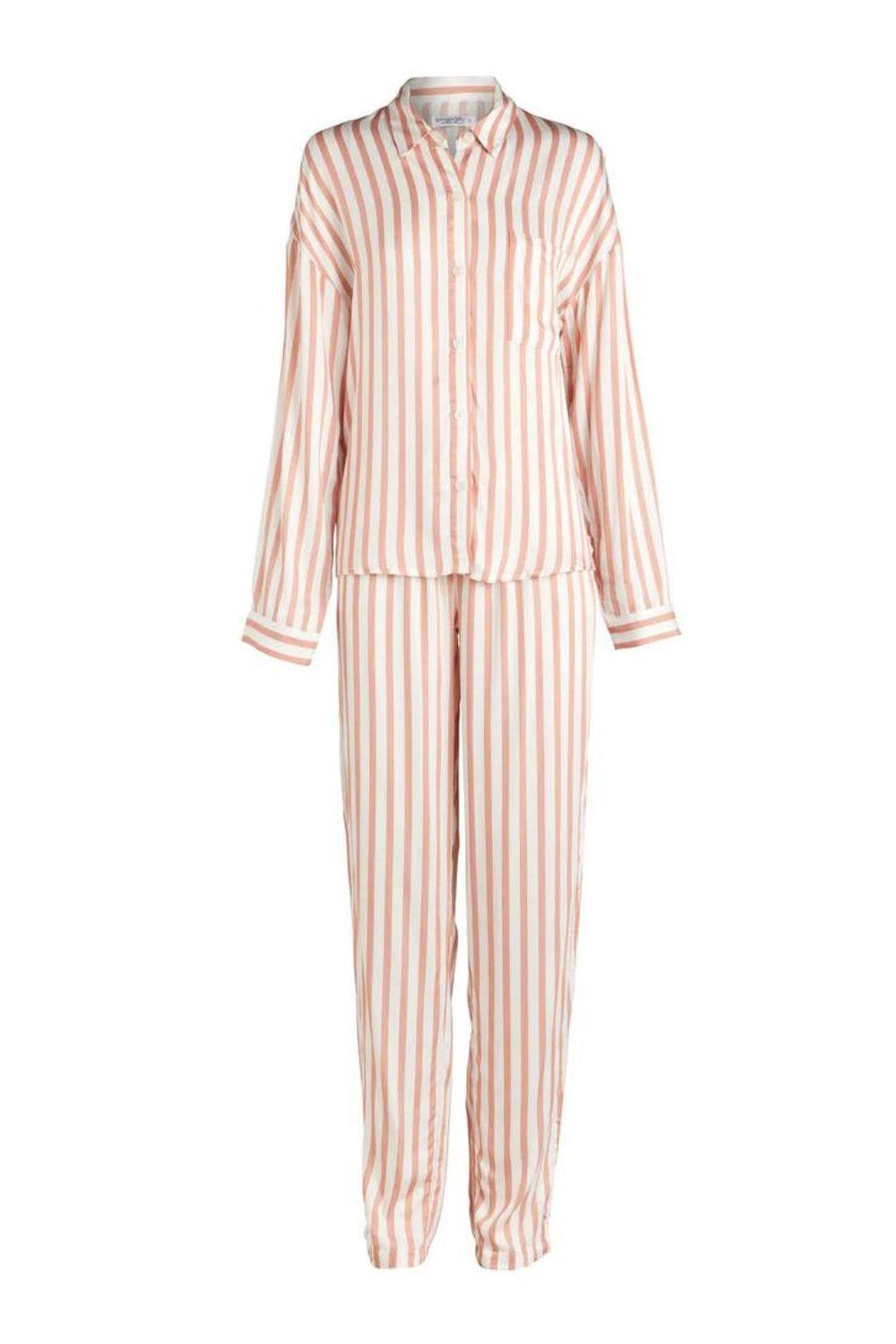 Axelle Tan Stripe Pj Set