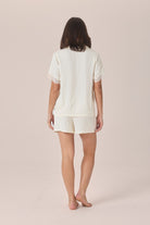 Gingerlilly Celine Short Spot PJ Set - Ivory - Back