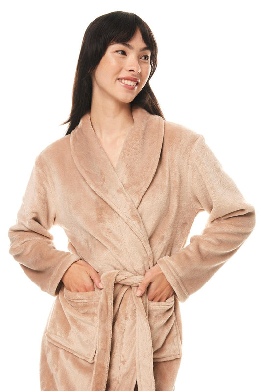 Colette Biscuit Plush Robe | Gingerlilly Sleepwear