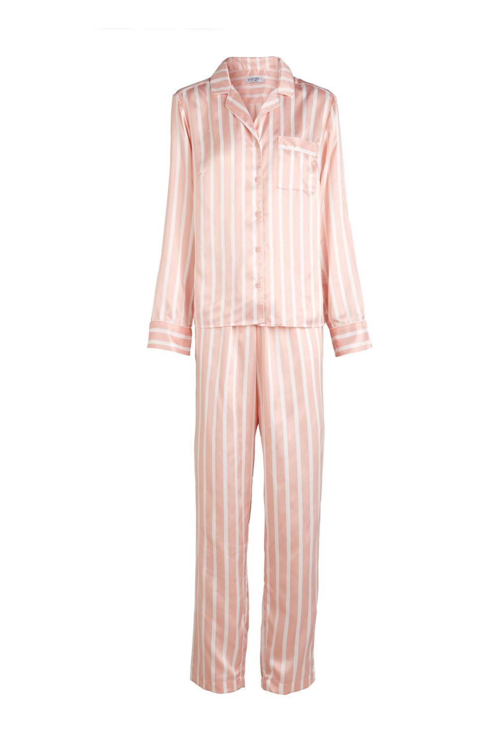 Harriet Pink White Stripe PJ | Gingerlilly Sleepwear