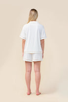 Gingerlilly Helena Short Bamboo PJ Set - Ecru - Back