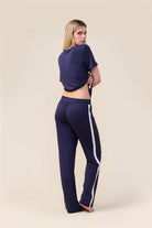 Gingerlilly Inez Bamboo Pant with Stripe - Navy - Back alt