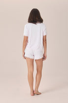 Gingerlilly Joni Bamboo Short Set with Lace - Pink - Back