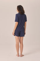 Gingerlilly Matilda Bamboo Short PJ Set - Navy - Back
