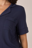 Gingerlilly Matilda Bamboo Short PJ Set - Navy - Detail