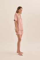 Harper Pink Modal Short PJ - Gingerlilly Sleepwear