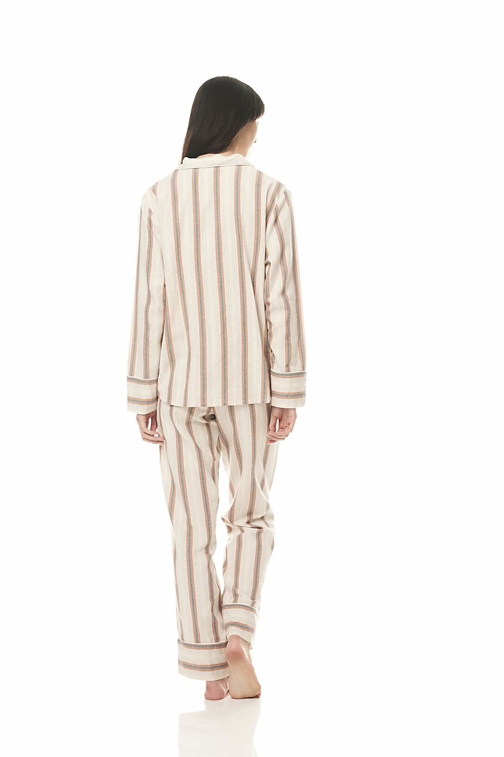 Iliana Tan Stripe Cotton PJ - Gingerlilly Sleepwear
