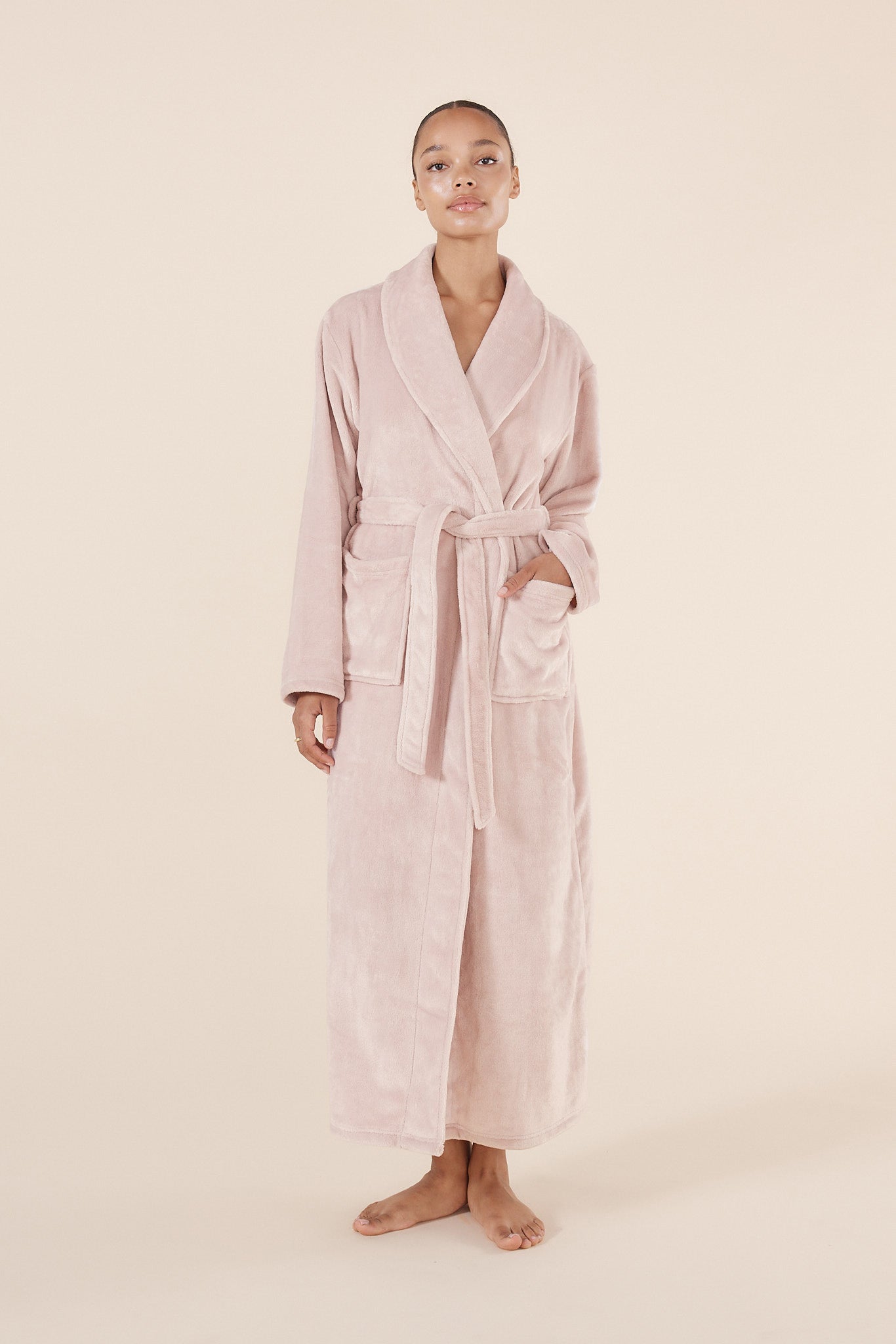 Imogin Pink Plush Robe - Gingerlilly Sleepwear