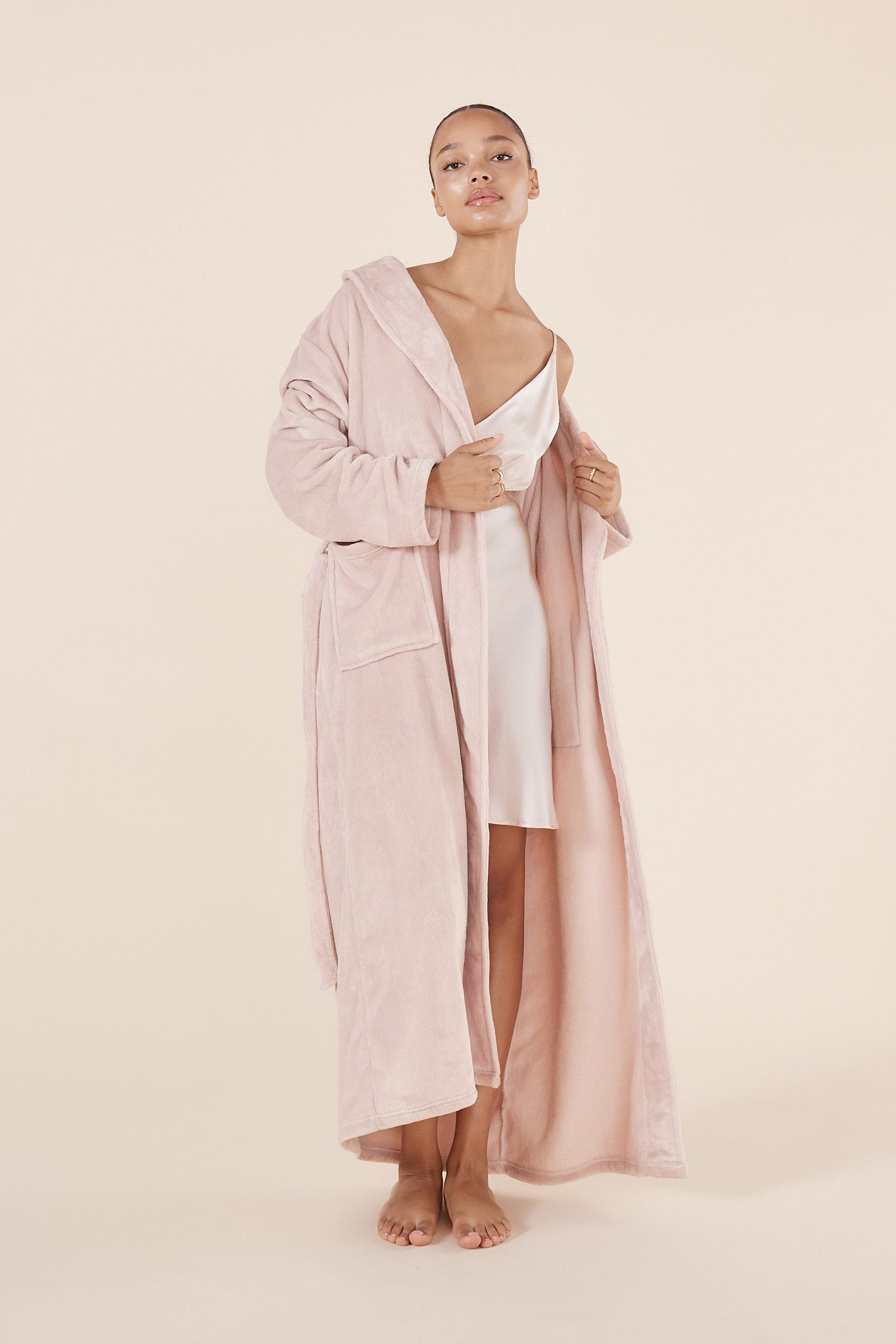Imogin Pink Plush Robe - Gingerlilly Sleepwear