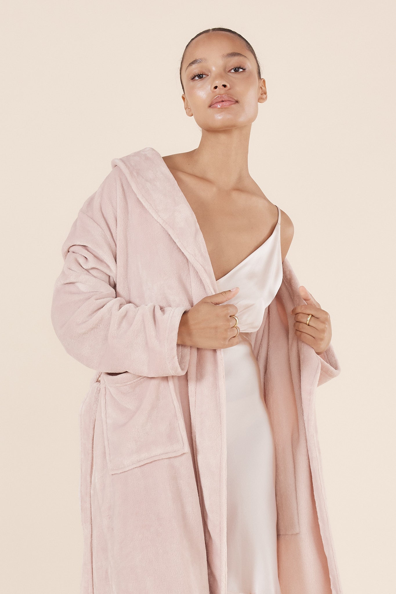 Imogin Pink Plush Robe - Gingerlilly Sleepwear