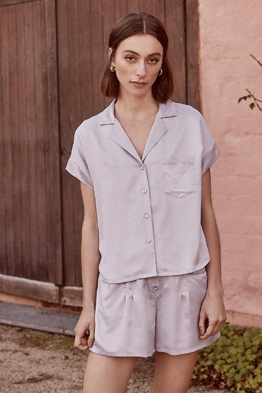 Jelena Grey PJ Short Set - Gingerlilly Sleepwear