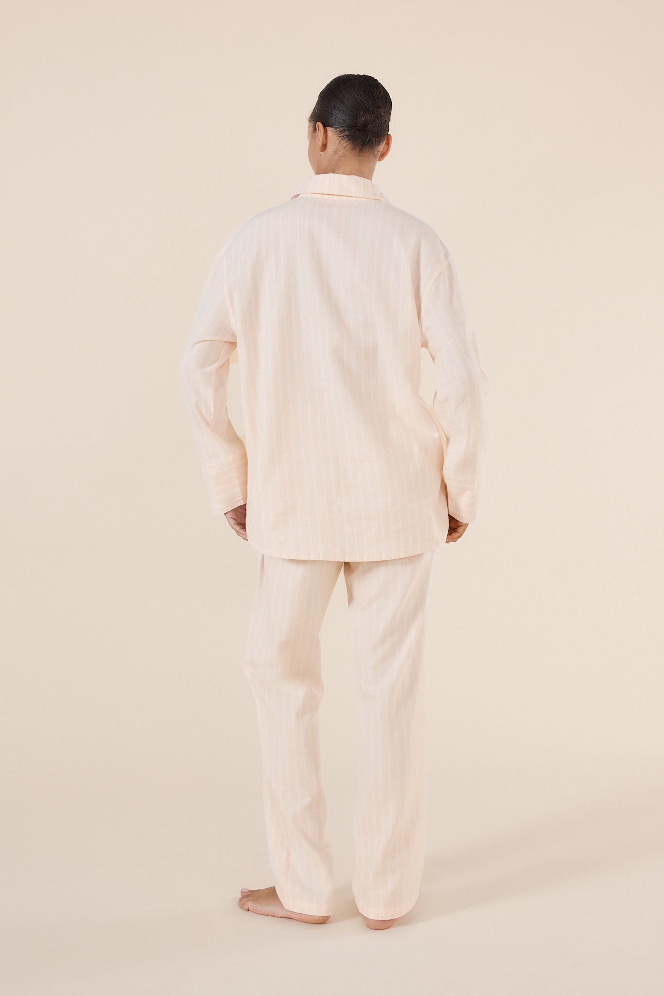 Josephine Pink Stripe Cotton PJ set - Gingerlilly Sleepwear