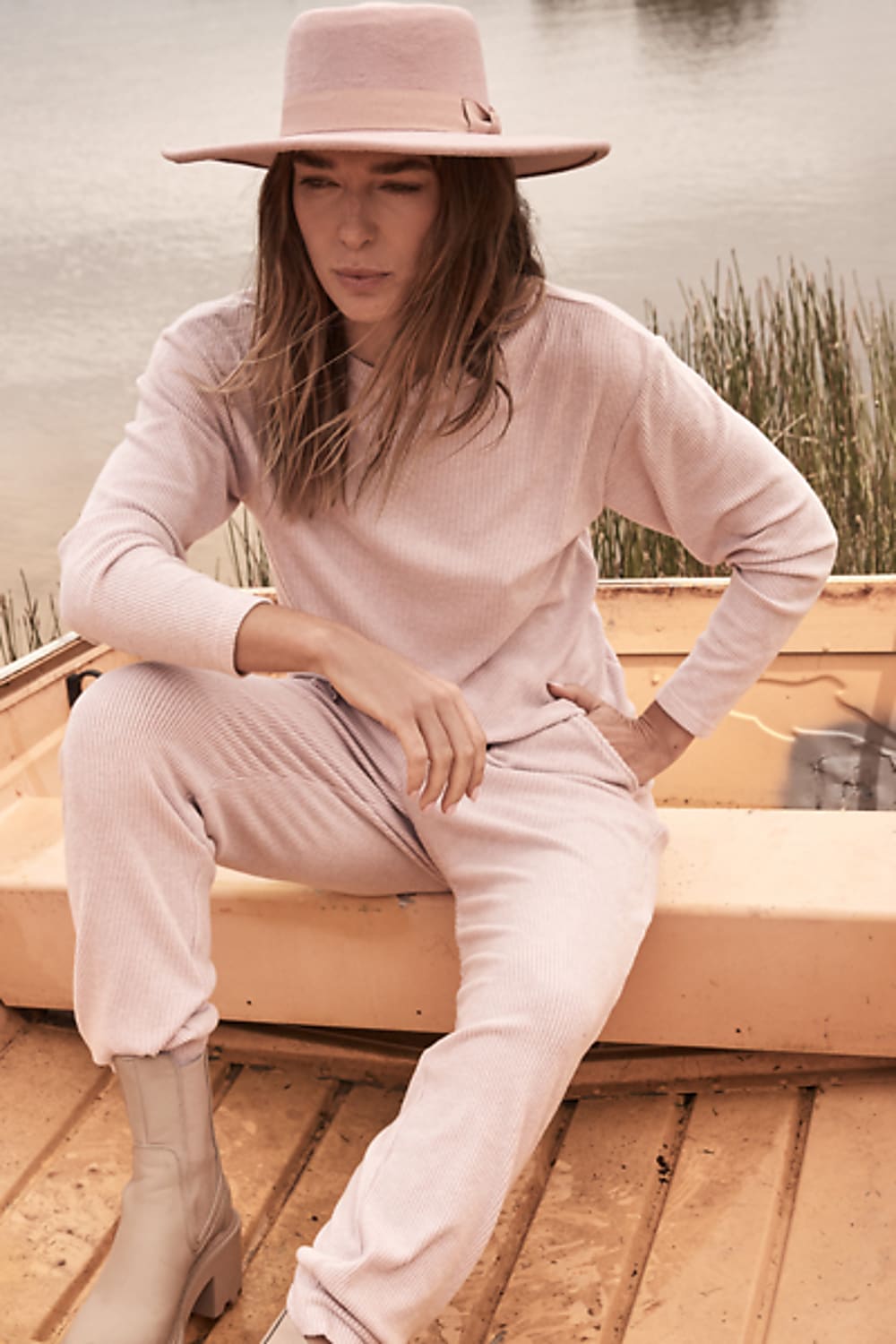 Kendall Pink Ribbed Pj Set - Gingerlilly Sleepwear