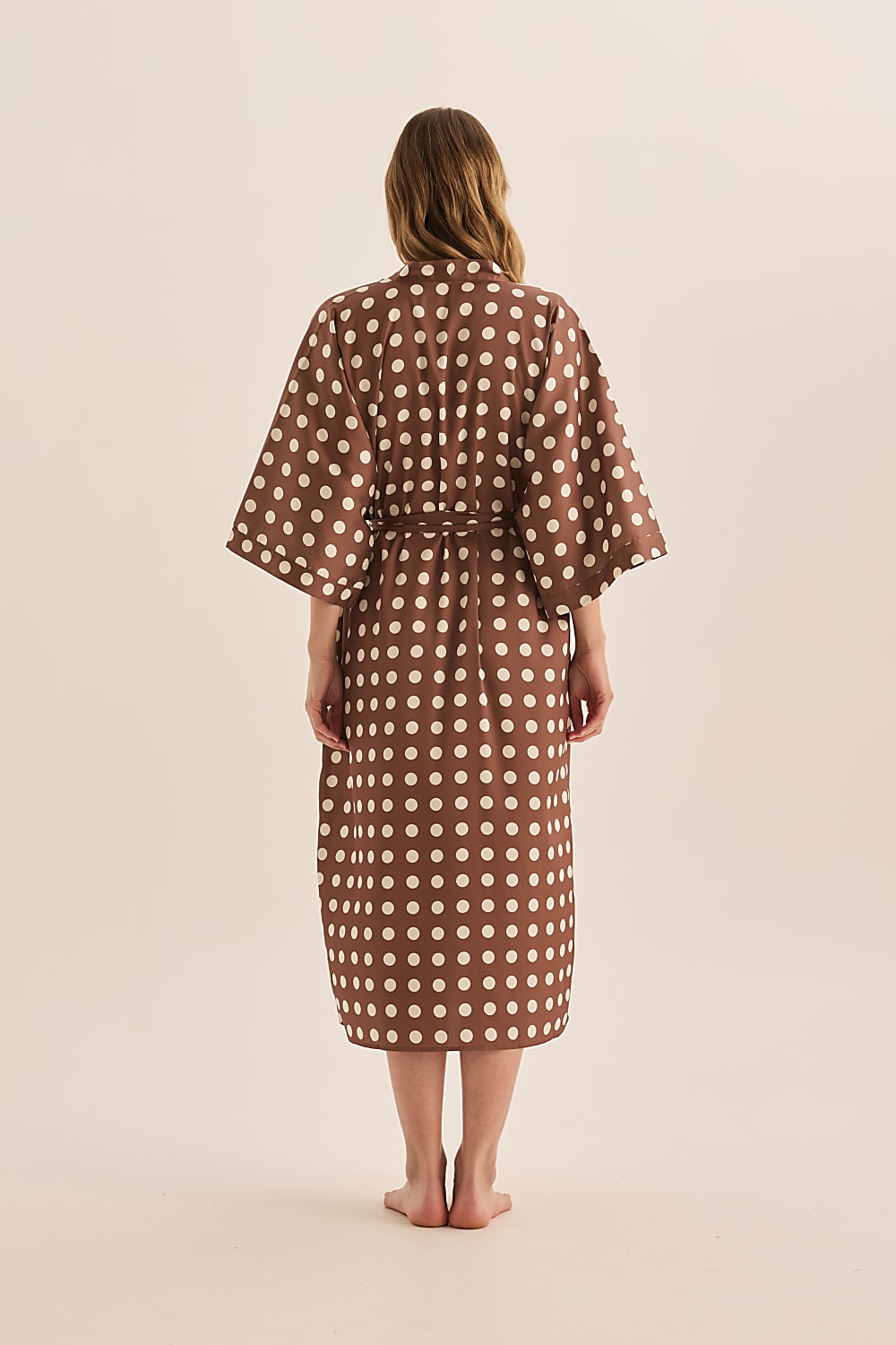 Lana Brown Spot Robe - Gingerlilly Sleepwear