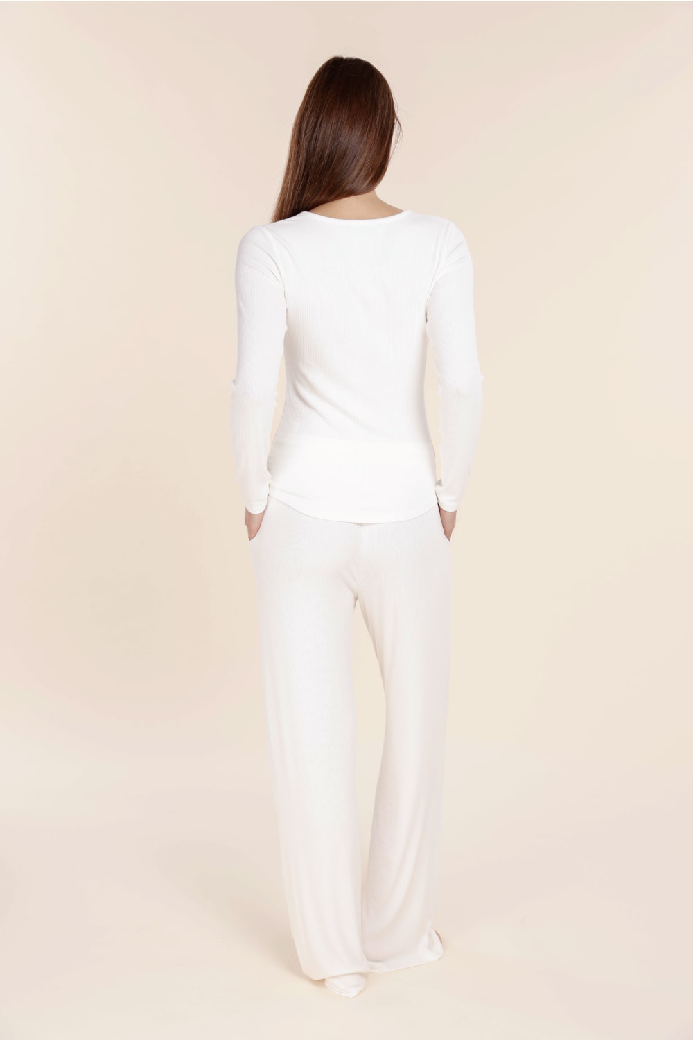 Lille Ribbed Long Sleeve Henley Top