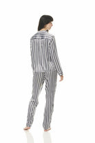Lotus Grey Stripe Satin PJ - Gingerlilly Sleepwear