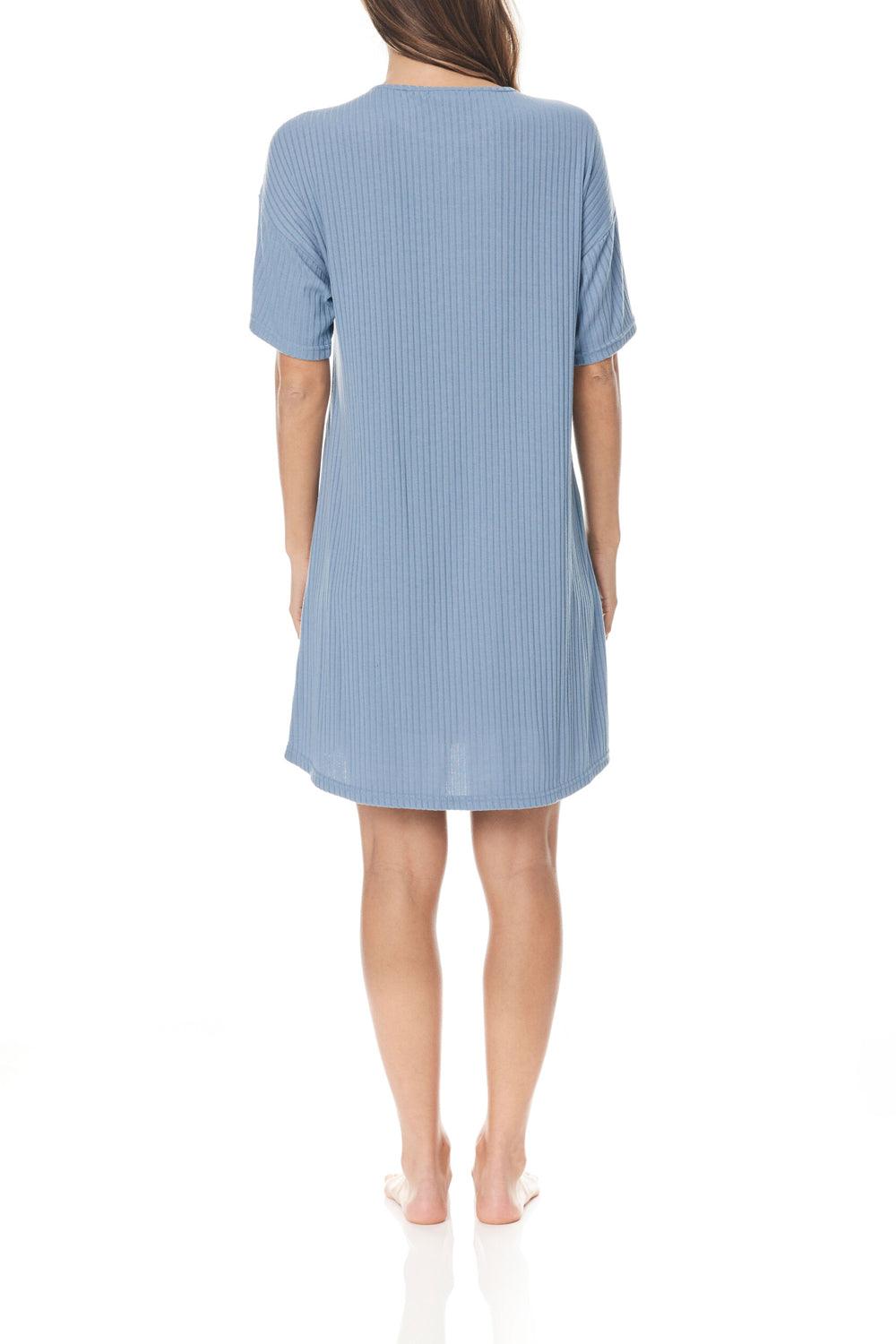 Petrece Powder Blue Tee Nightdress - Gingerlilly Sleepwear