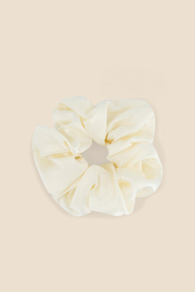 Serene Pure Silk Ivory Scrunchie
