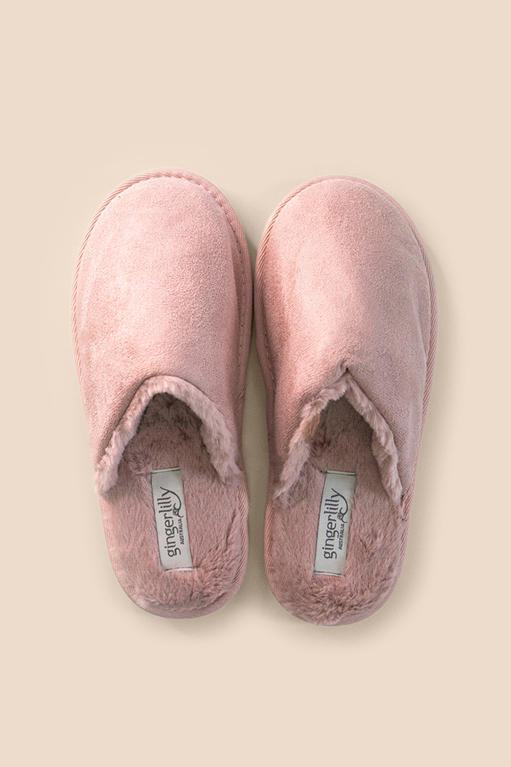 St Moritz Mock Suede Slipper Pink