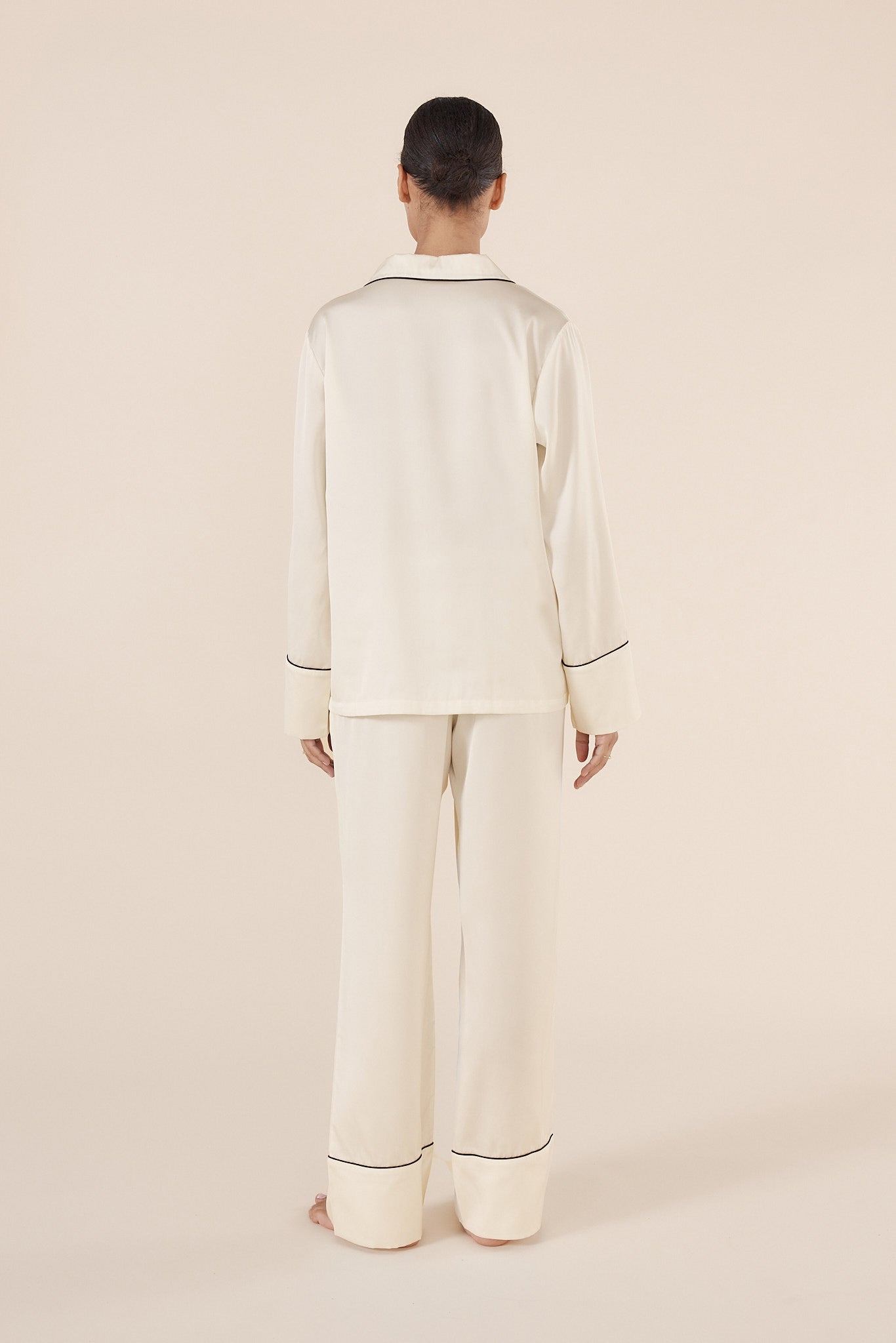 Whitney Ivory Silky Satin Set Gingerlilly Sleepwear